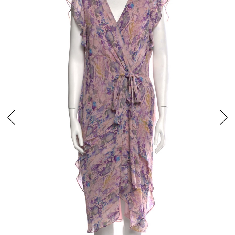 All Saints Lavender Floral Midi Dress